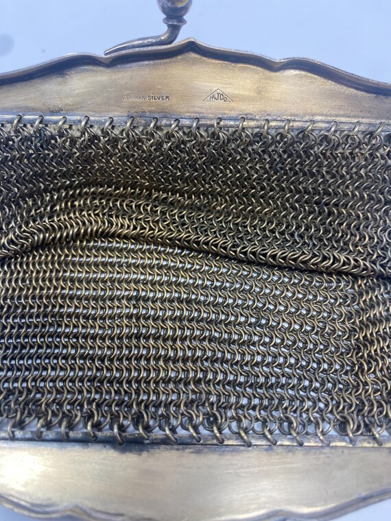 Antique German Silver Mesh Purse - image 8