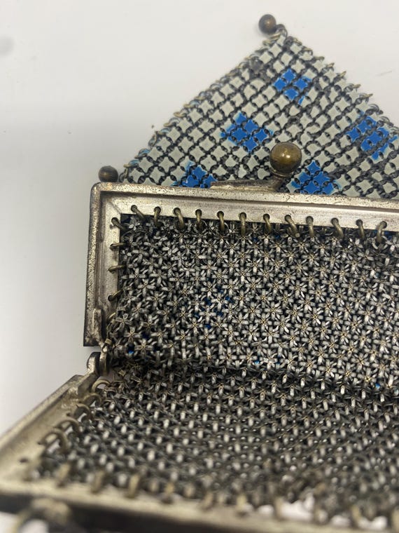 Antique Enamel Mesh Purse - image 9