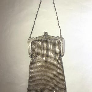 Art Deco Silber Mesh Geldbörse
