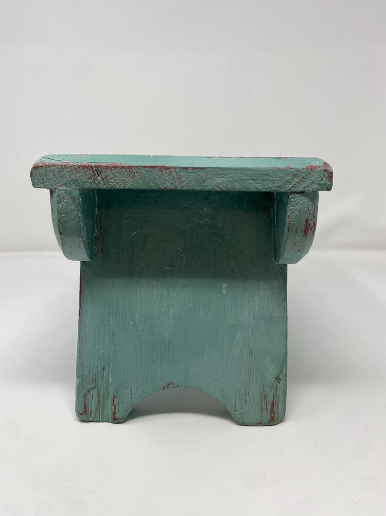 Vintage Wooden Green Step Stool - Etsy