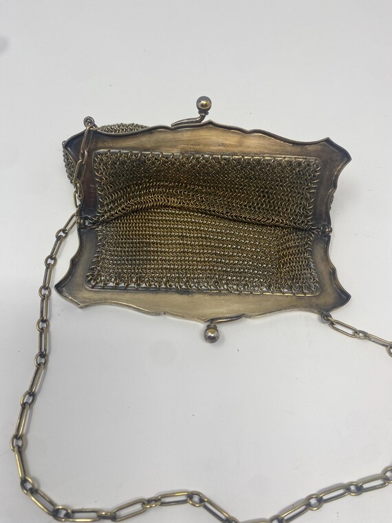 Antique German Silver Mesh Purse - image 7