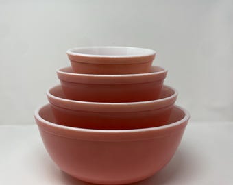 Pyrex Pink Mixing Bowls - Set of 4