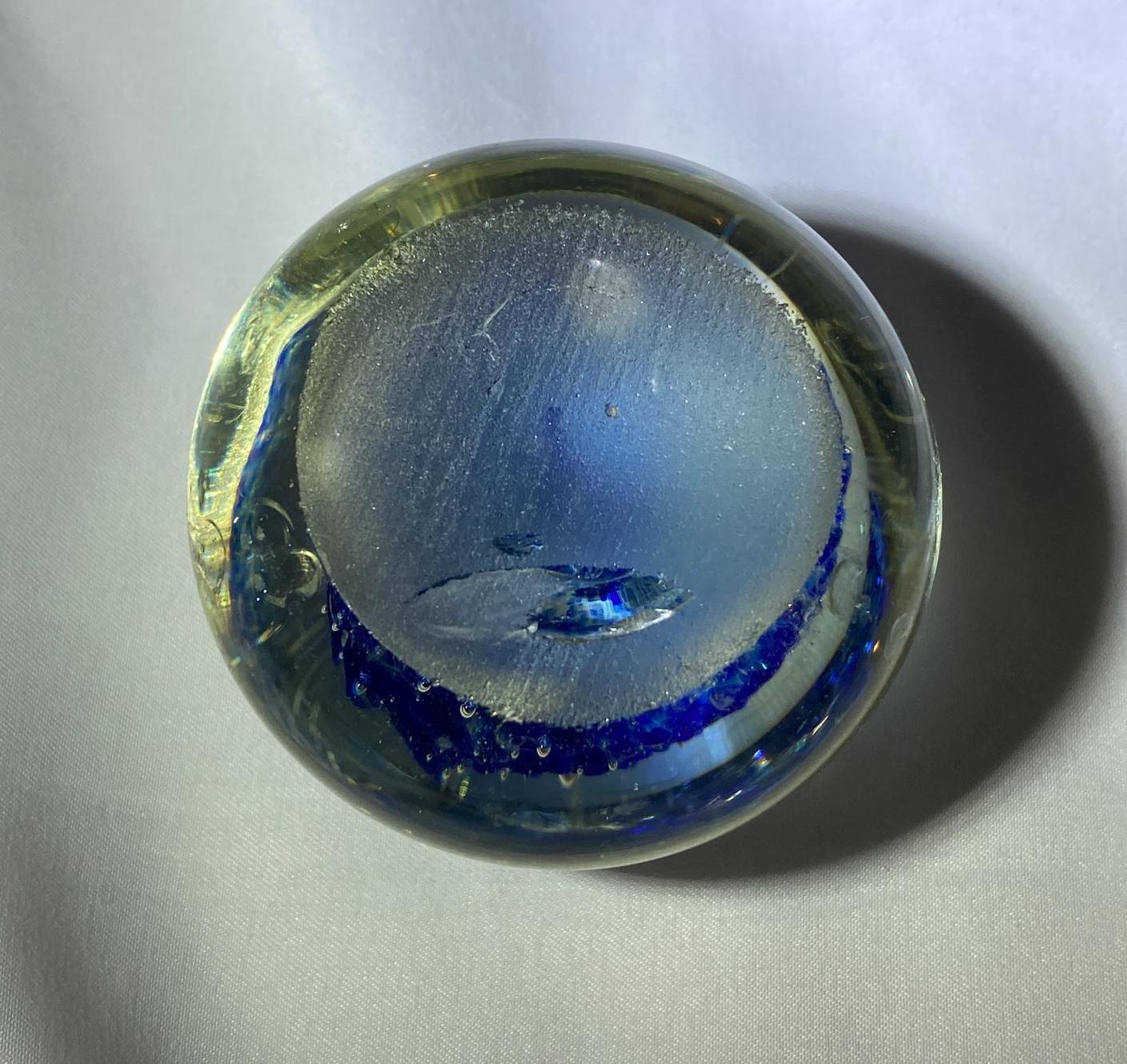 アートガラス ブルー ペーパーウェイト - Etsy 日本