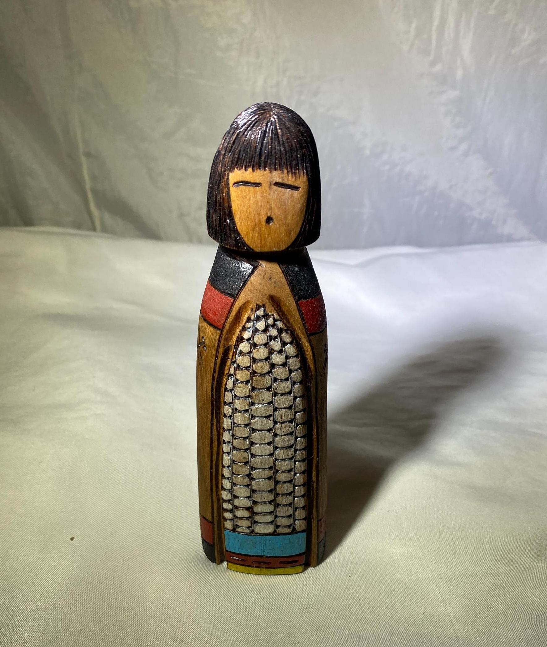 Zuni Corn Maiden Carved Fetish - Signed - Etsy