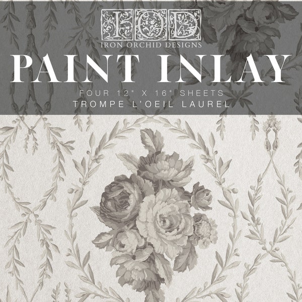 Iron Orchid Designs Trompe L'Oeil Laurel Paint Inlay