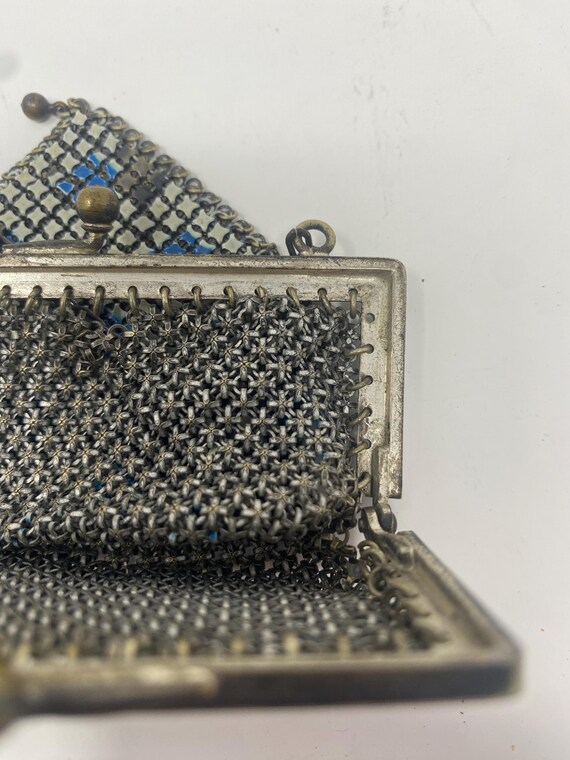 Antique Enamel Mesh Purse - image 12