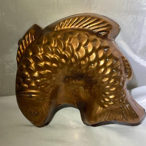 Vintage Copper and Tin Lined Fish Mould