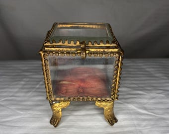 Antique French Casket Style Pocket Watch Box