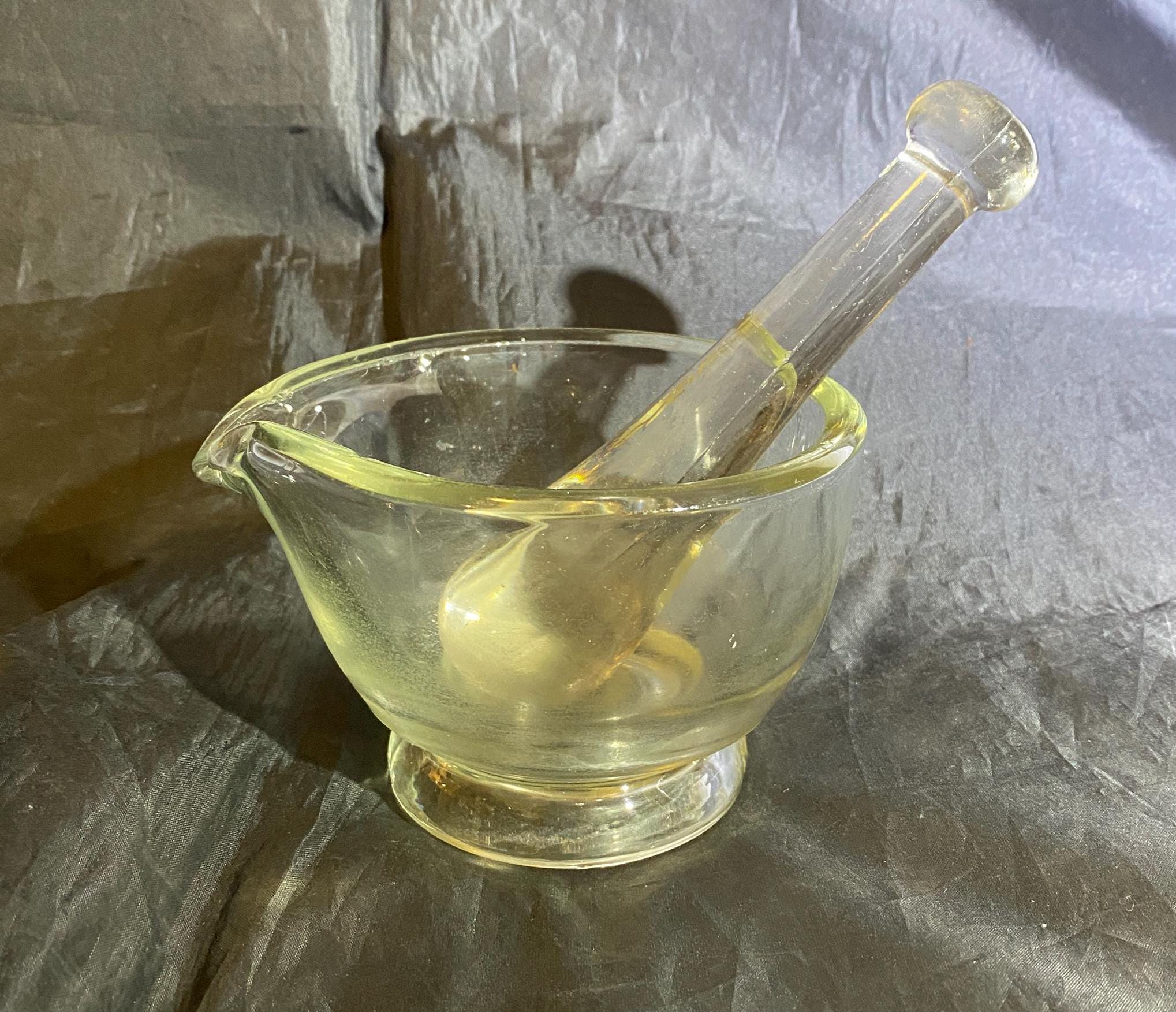 Bol Mortier et Pilon en Verre pour le Mélange et le Tunisia