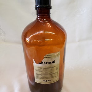 Vintage One Gallon Upjohn Cheracol Pharmacy Bottle