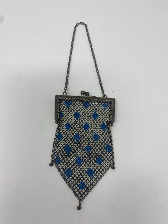 Antique Enamel Mesh Purse - image 1