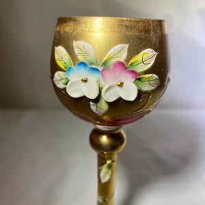 Bohemia Crystal Gold Overlay Cordial Glass