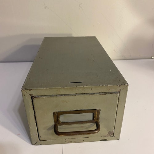 Vintage Metal Storage Bin Metal Storage Drawer Metal Etsy