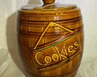 Mc Coy Barrel Cookie Jar - c. 1950s