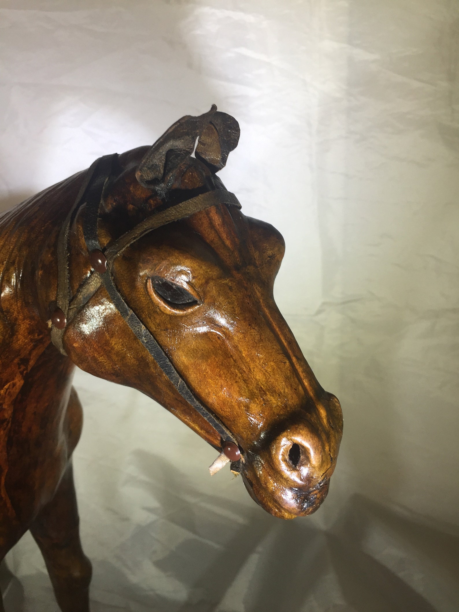 Leather Horse Statue Etsy