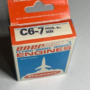 Centuri Flying Model Rocket C6-7 Estes