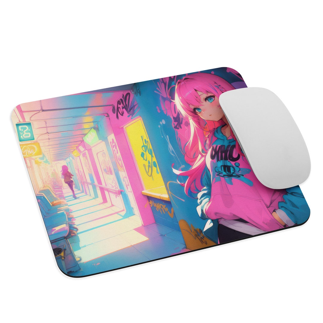 Mouse Pad Anime Girl Etsy