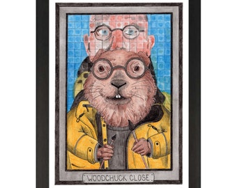 Woodchuck Close / Chuck Close / Zooseum Art Print