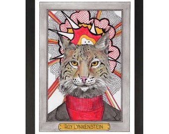 Roy Lynxenstein / Roy Lichtenstein / Zooseum Art Print
