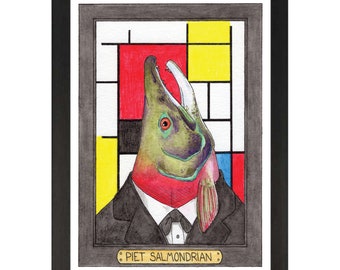 Piet Salmondrian / Piet Mondrian / Zooseum Art Print