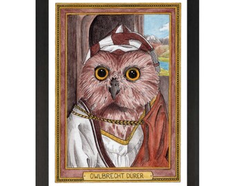 Owlbrecht Durer / Albrecht Durer / Zooseum Art Print