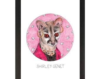 PETFLIX Series / Community / Shirley Genet / Animal Pun TV Character Illustration / High-Quality Print