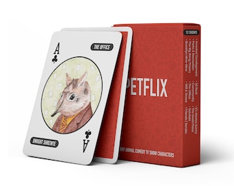 Petflix Punny Animal Comedy Character Playing Cards