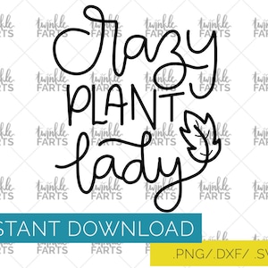 Verrückte Pflanze Dame Ono schneiden Datei, Pflanzenliebhaber SVG, verwenden mit Cricut & Silhouette, saftig Liebe, Instant Download