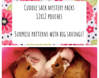 Cuddle Sack Mystery Pack - Guinea Pig - Hedgehog Cuddle Sack - Piggy Fleece - Snuggle Sack - Guinea Pig Fleece - Fleece Liner - Custom Cage