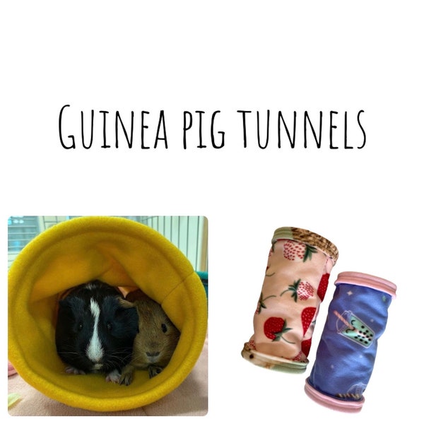 Tunnel - Guinea Pig Tunnel - Guinea Pig Fleece - Heathers Piggy Fleece - Guinea Pig Cage