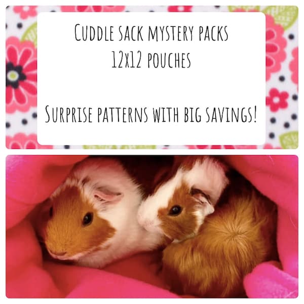 Cuddle Sack Mystery Pack - Guinea Pig - Hedgehog Cuddle Sack - Piggy Fleece - Snuggle Sack - Guinea Pig Fleece - Fleece Liner - Custom Cage