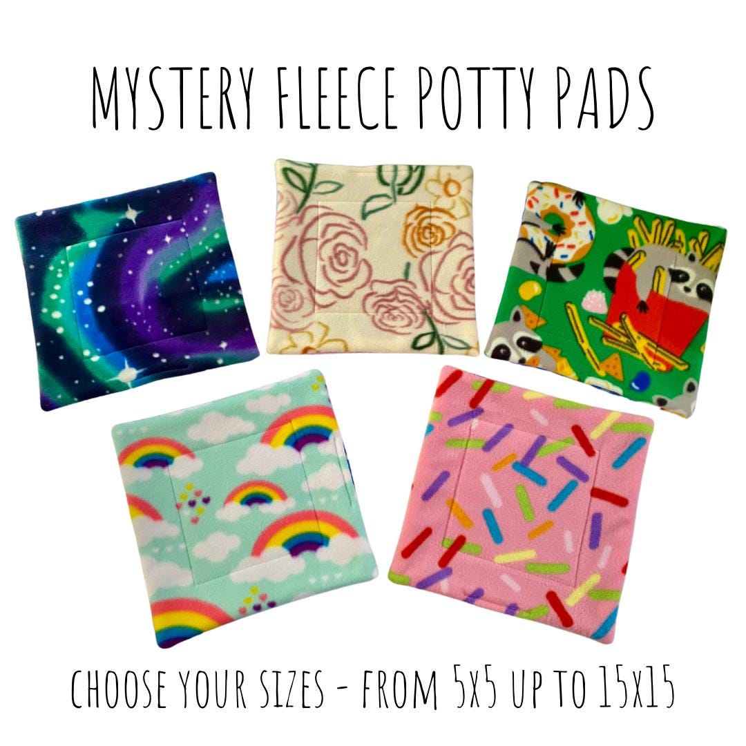 Mystery Pattern Fleece Potty Pads For Guinea Pig Cages