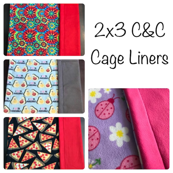 2x3 C&C liner Cage Liner Fleece Liner Fleece pillowcase | Etsy
