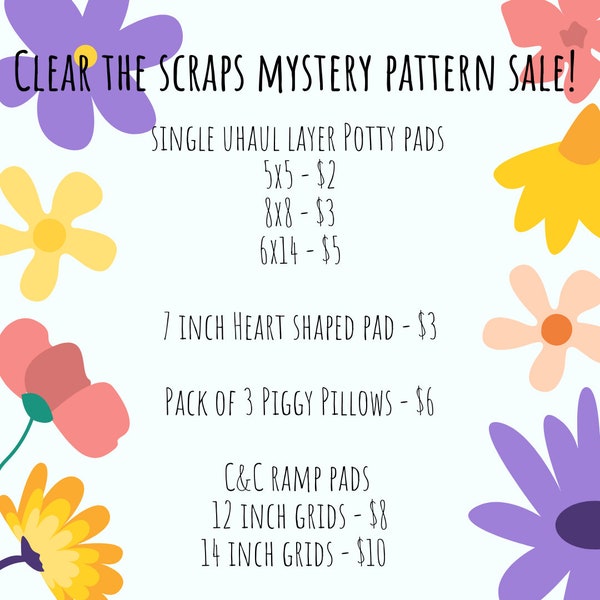 THIS WEEKEND ONLY 5/11 to 5/12 - Mystery Potty Pads - Guinea Pig Fleece - Fleece Liner - Guinea Pig Cages - Fleece Pads - Potty Pad