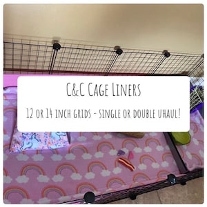 Guinea Pig Cage Liner - Washable Cage Liner - 2x1 2x2 2x3 2x4 2x5 Liner - Fleece Cage Liner - Uhaul - Absorbent - Kavee Cage - C and C Cage