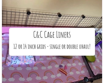 Guinea Pig Cage Liner - Washable Cage Liner - 2x1 2x2 2x3 2x4 2x5 Liner - Fleece Cage Liner - Uhaul - Absorbent - Kavee Cage - C and C Cage