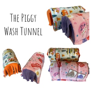 Piggy Wash Tunnel - Absorbent Bottom & Fun Fringe Creates a Cozy Hiding Spot