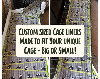 Custom Fleece Cage Liner - Any Size For Guinea Pig & Small Pet Cage
