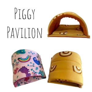 Piggy Pavilion - Guinea Pig Hidey - Guinea Pig Fleece - Fleece Hidey - Fleece Bed - Fleece Cage Liner - Guinea Pigs - Heathers Piggy Fleece