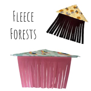 Fleece Forest - 2x1 and Corner Curtains - Guinea Pig Corner Hide  - Guinea Pig Fleece - Guinea Pigs - Fleece Liners - Heathers Piggy Fleece