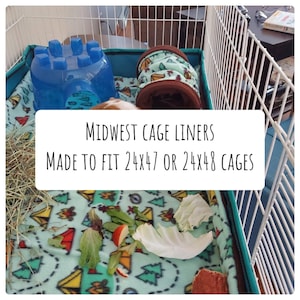 Midwest Cage Liner - Guinea Pig Fleece - CAGE LINERS - 24x47 - Guinea Pig Cage Liner - Fleece Liner - Piggy Fleece - Uhaul - Hedgehog Cage