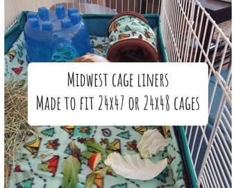 Midwest Cage Liner - Guinea Pig Fleece - CAGE LINERS - 24x47 - Guinea Pig Cage Liner - Fleece Liner - Piggy Fleece - Uhaul - Hedgehog Cage