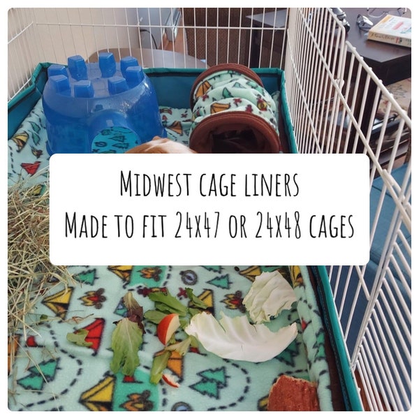 Midwest Cage Liner - Guinea Pig Fleece - CAGE LINERS - 24x47 - Guinea Pig Cage Liner - Fleece Liner - Piggy Fleece - Uhaul - Hedgehog Cage