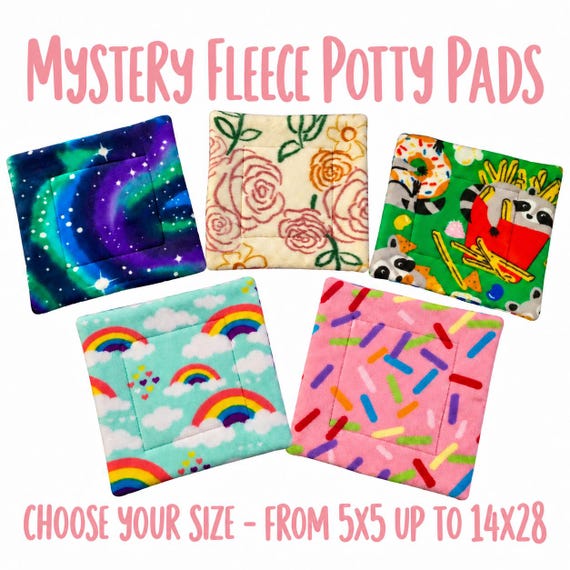 Mystery Pattern Fleece Potty Pads For Guinea Pig Cages