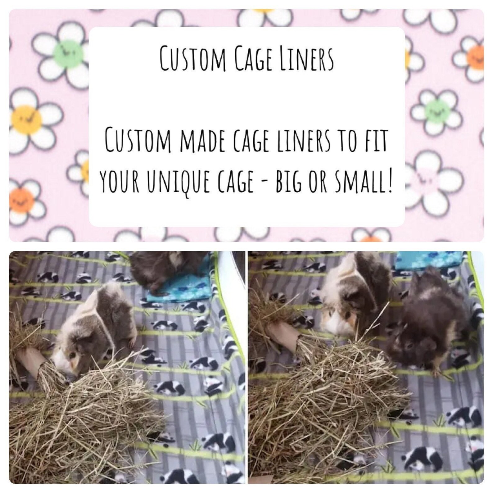 Custom Cage Liner Guinea Pig Cage Liner Fleece Cage Liner Etsy