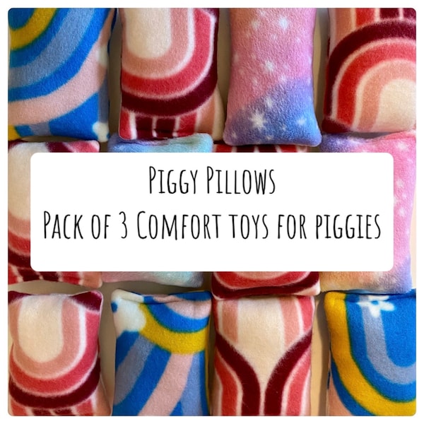 Piggy Pillows - Guinea Pig Fleece Toy - Guinea Pig Pillow - Cage Accessories - Guinea Pig Fleece - Cuddle Pillows -Heathers Piggy Fleece