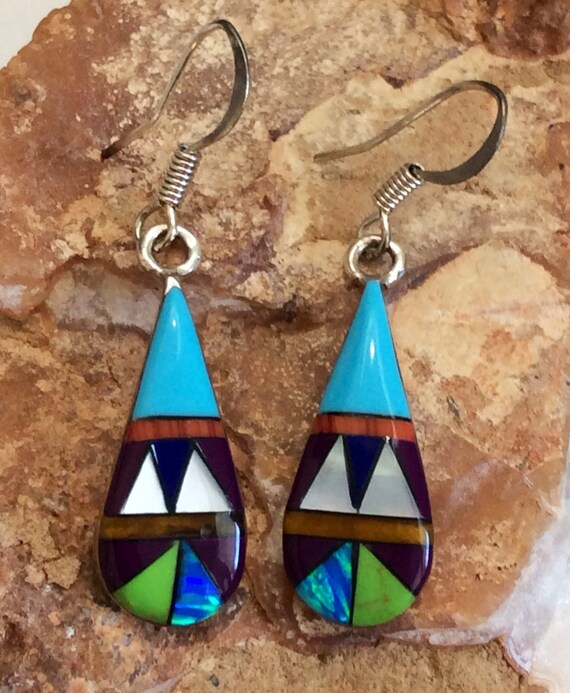 Turquoise with Multiple Gemstone Handcrafted Vint… - image 2