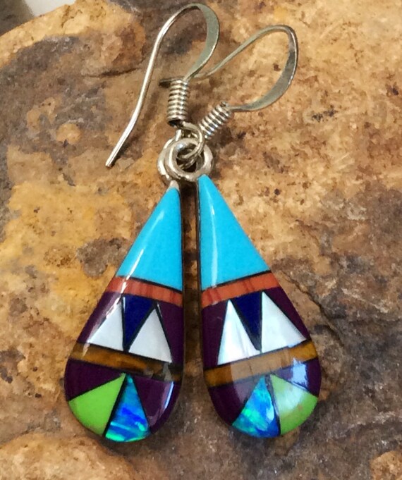 Turquoise with Multiple Gemstone Handcrafted Vint… - image 5