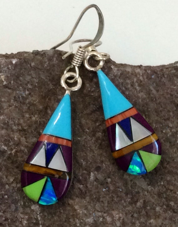 Turquoise with Multiple Gemstone Handcrafted Vint… - image 6