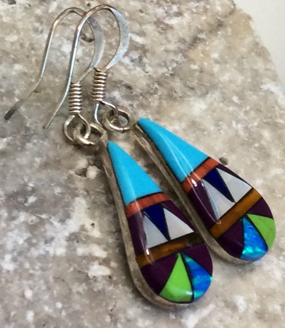 Turquoise with Multiple Gemstone Handcrafted Vint… - image 7